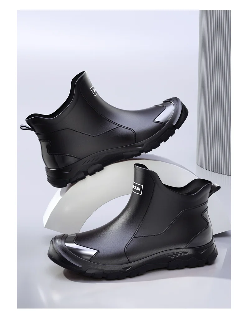 New Outdoor Non-slip Light Shoes Men Rain Boots Waterproof Rubber Fishing Shoes Durable Waterproof Rubber Fishing Shoes 39-45