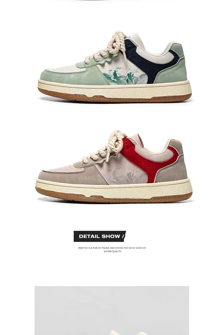 Spring Autumn Trendy Men's Casual New Four Seasons Versatile Breathable Korean Fashion Board Shoes Flat and Lightweight_voghion.com