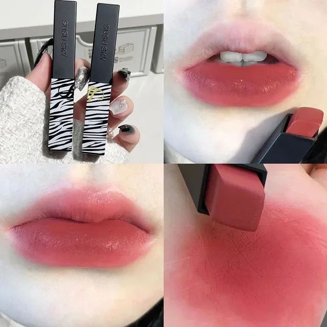 58260-f326ce.jpg Matte Lipstick Nude Smoked Rose Lip Colour Velvety Lip Tint Solid LipGloss Waterproof Makeup Long Lasting Cosmetic