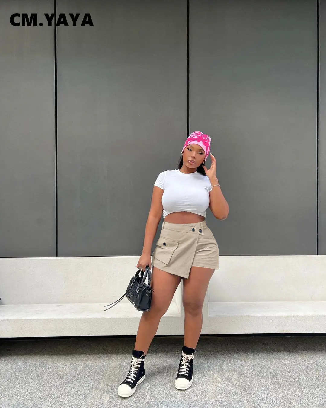 Fashion Women 2023 Summer Streetwear Splicing