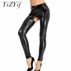 high waist faux leather