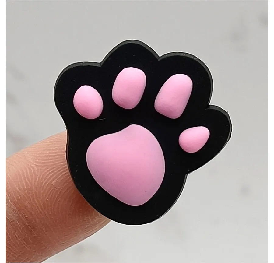 Cat Dog Paw PVC Shoe Buckle Accessories Funny DIY Colorful Animal Paws Shoes Decoration Jibz For Crocs Charms Kids Party Gift