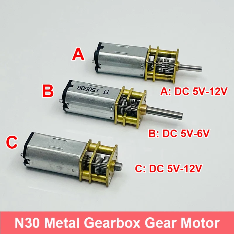 Produktbild von N30 Getriebemotor 6V/12V – M4x55 Mm, Hohes Drehmoment, 60 Rpm Bei 12V