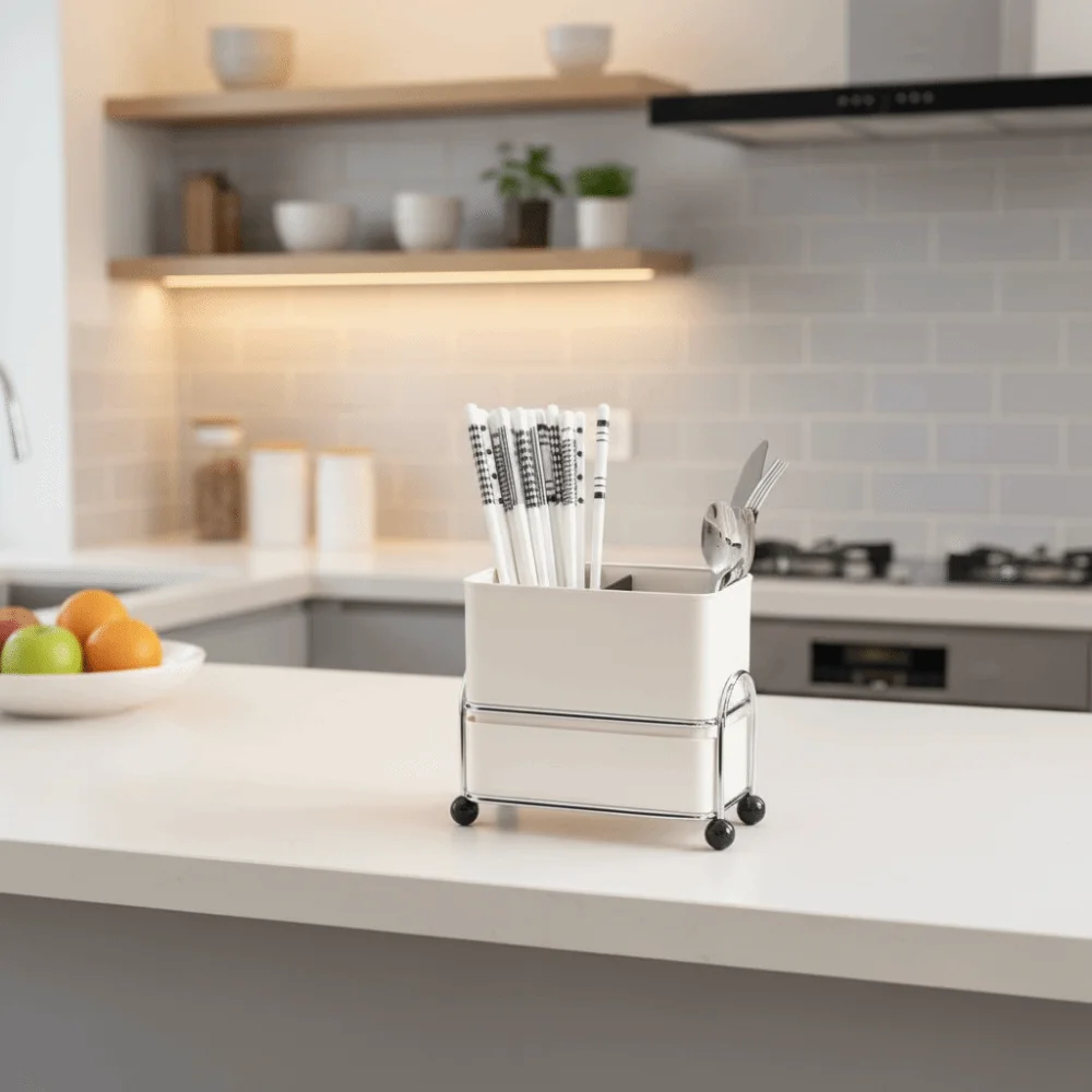 Multi-Functional Kitchen Chopsticks Tube Large Capacity Space Saving Tableware Storage Rack Household Dividing Into Grids