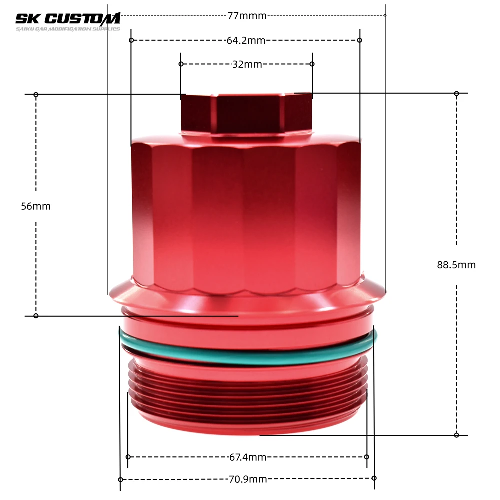 For BMW B57 B58 engine modification oil filter cover aluminum alloy filter housing