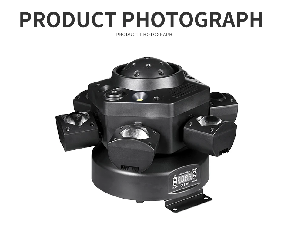 120W RGBW 6 Moving Head Beam Laser Light Led Six Arm Matrix Laser DMX512 Stage S