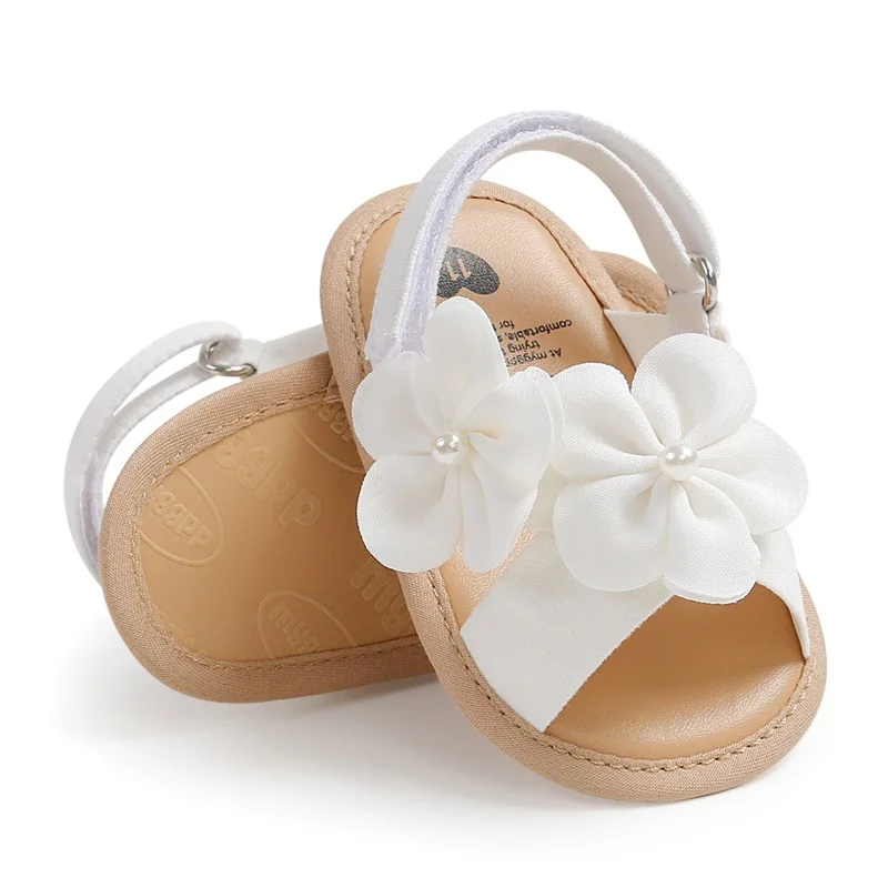 Toddler Baby Girls Summer Sandals Cute Large Flower Flat Shoes Non-Slip Sole Infant First Walker Shoes kids shoes kids sandals baby sandals sandals and clogs