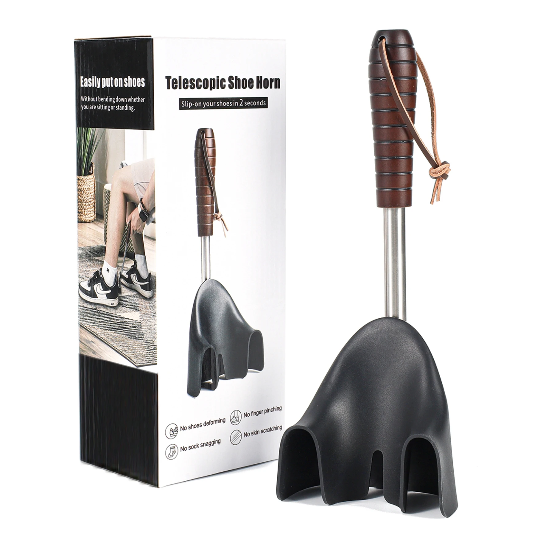 Yaşlılar için ayakkabı çekeceği uzun saplı-10-31 erkekler için teleskopik ayakkabı çekeceği hamile kadın hediyeler yaşlı baba