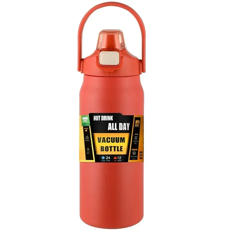 thumbnail image 1 of Outdoor Thermos Portable 304 Stainless Steel Thermal Mug 800/1500ML Tumbler Vacuum Flask Cold Hot Sports Water Bottle with Straw, 1 of 5