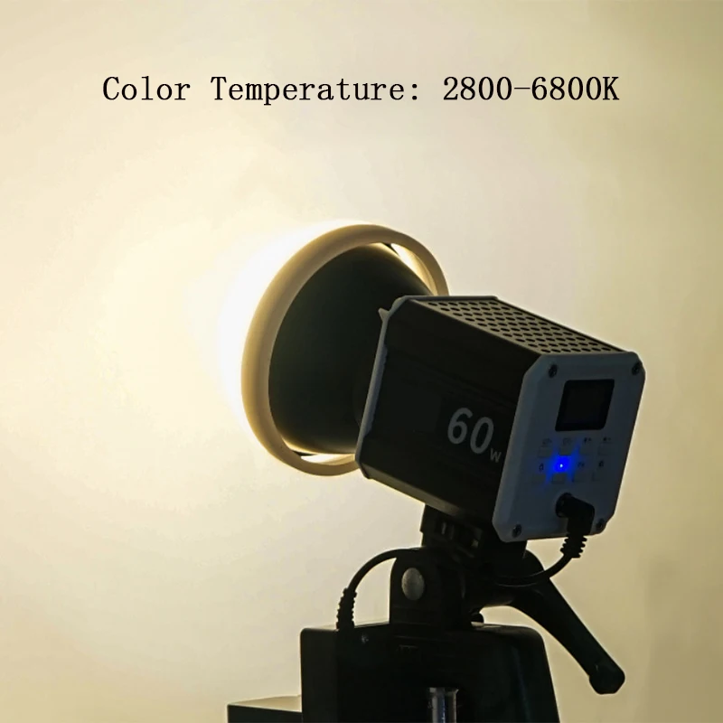 삼색 LED 비디오 조명, COB 사진 조명, 라이브 스트리밍 홈 스튜디오 상업 사진 촬영용, 2800K-6800K, 60W