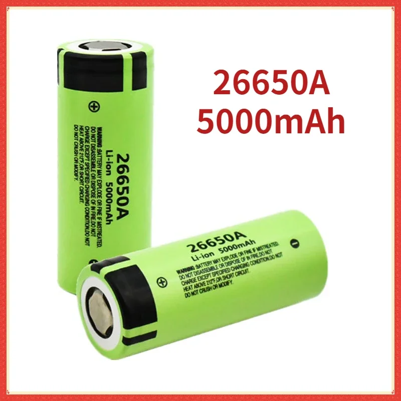 

26650A 3.7V 5000mAh rechargeable battery, large capacity and durable 20A power battery, toy flashlight, lithium battery