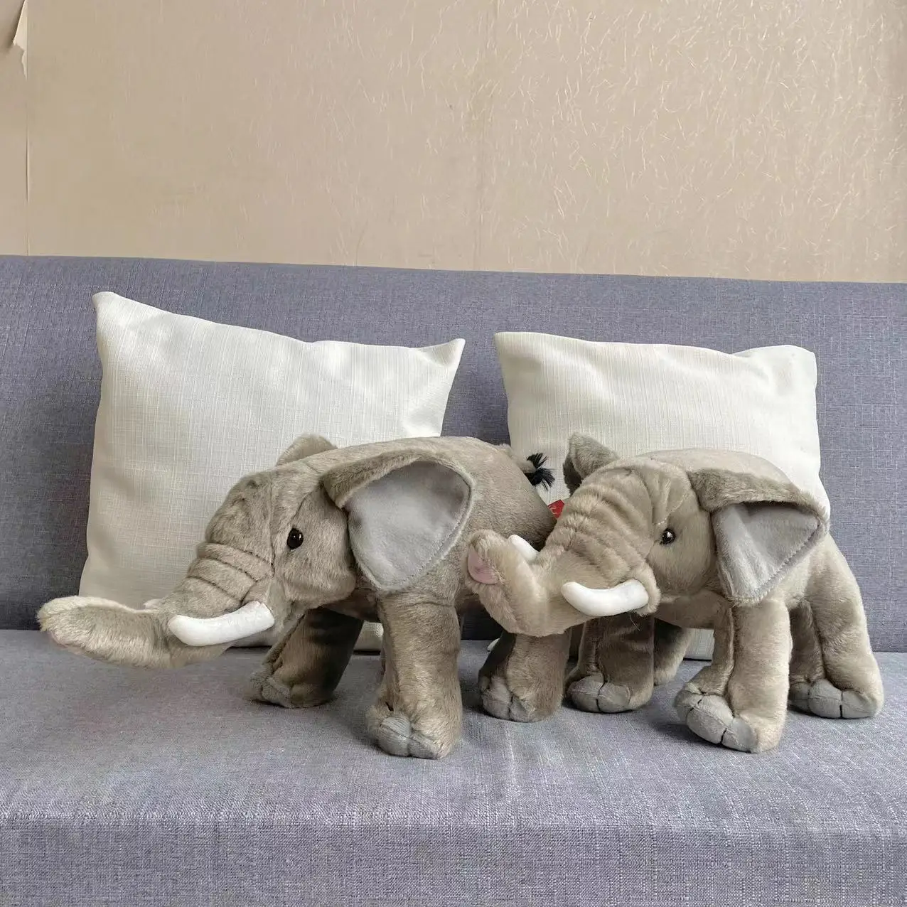 

INS Style Soft Long Nose Elephant Plush Toy Stuffed Realistic Animal Soft Toys Baby Plushie Doll Sleeping Pillow for Kids Gifts