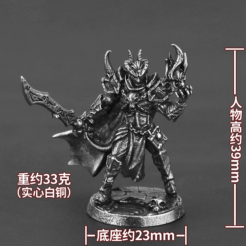 Handcrafted Metal Demon Warrior Figurine - Unique Tabletop Ornament and Gift