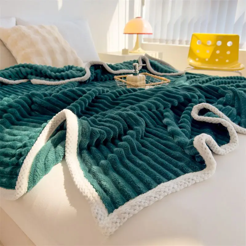 Velvet Coral Velvet Small Blanket Single Dormitory Air Conditioning Blanket Rabbit Velvet Blanket Office Nap Blanket