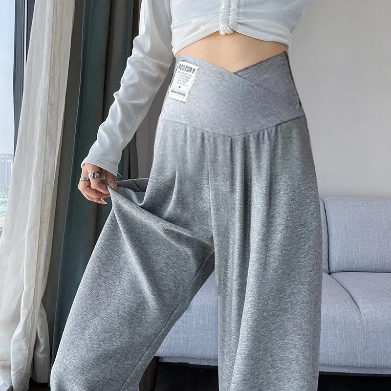 Spring and Autumn Pregnancy Outerwear Winter Low-rise Casual Pregnant Women's Pants Korean Style Maternity Belly Trousers Loose