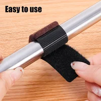 2/4/6PCS Non-Slip Chair Leg Felt Pads Table Foot Holder Hook Loop Fasteners for Office Chair U-shaped Iron Pipe Protection Cover 3