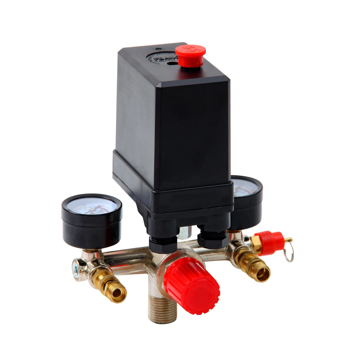 Bomba de compresor de aire con interruptor de válvula Control, regulador de alivio del colector, 220V/380V, 90 120 Psi manómetro|Piezas neumáticas| - AliExpress