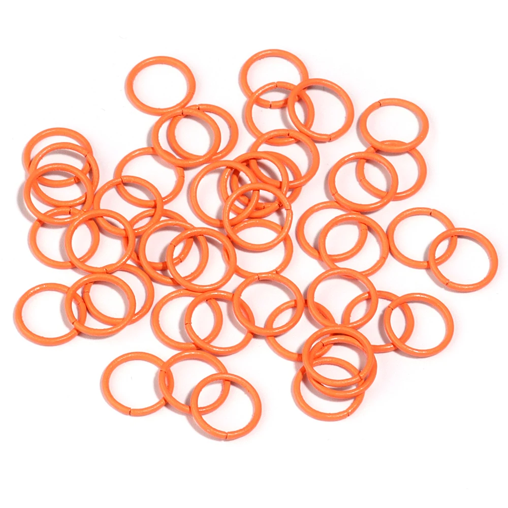 Colorful Metal Single Loop Rings for DIY Jewelry Making - 50pcs Assortment