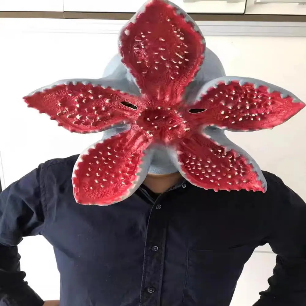 

Cosplay Stranger Things Demogorgon Cannibal Flower Mask Latex Head Cover Drag Ball