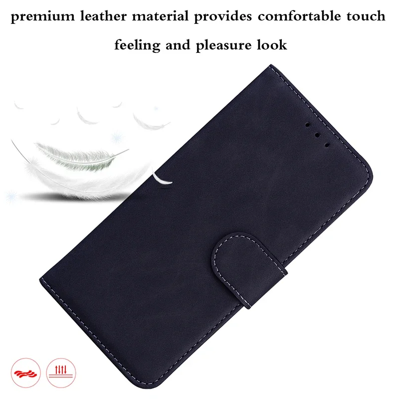 Leather Stand Flip Wallet Case - Universal Smartphone Cover