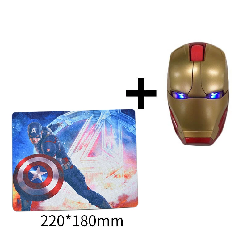 SENLIFANG Wireless mouse for Iron man appearance Creative power saving Notebook PC games mice The coolest Art with mouse pad laptop mouse Mice