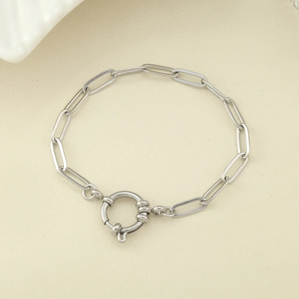 2026 neues Modell Schlangenkette Kreuz Frühling Schnalle Armbänder für Frauen können mehrere Anhänger für Edelstahl Frauen Schmuck aufhängen – Detail 8