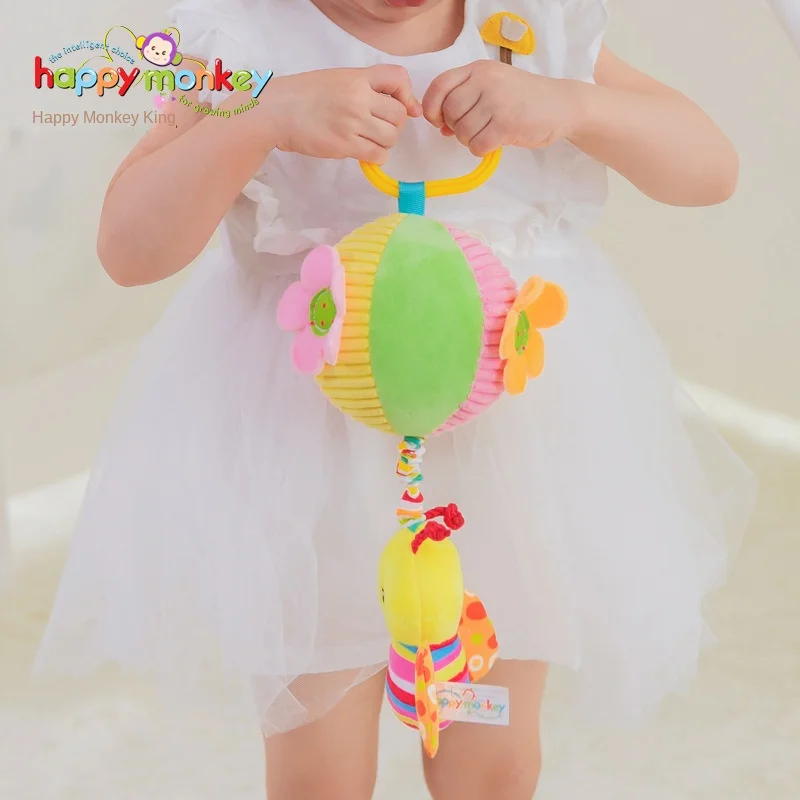 Baby calming doll music bell baby stroller pendant bed bell bed plush toy 0-1 years old