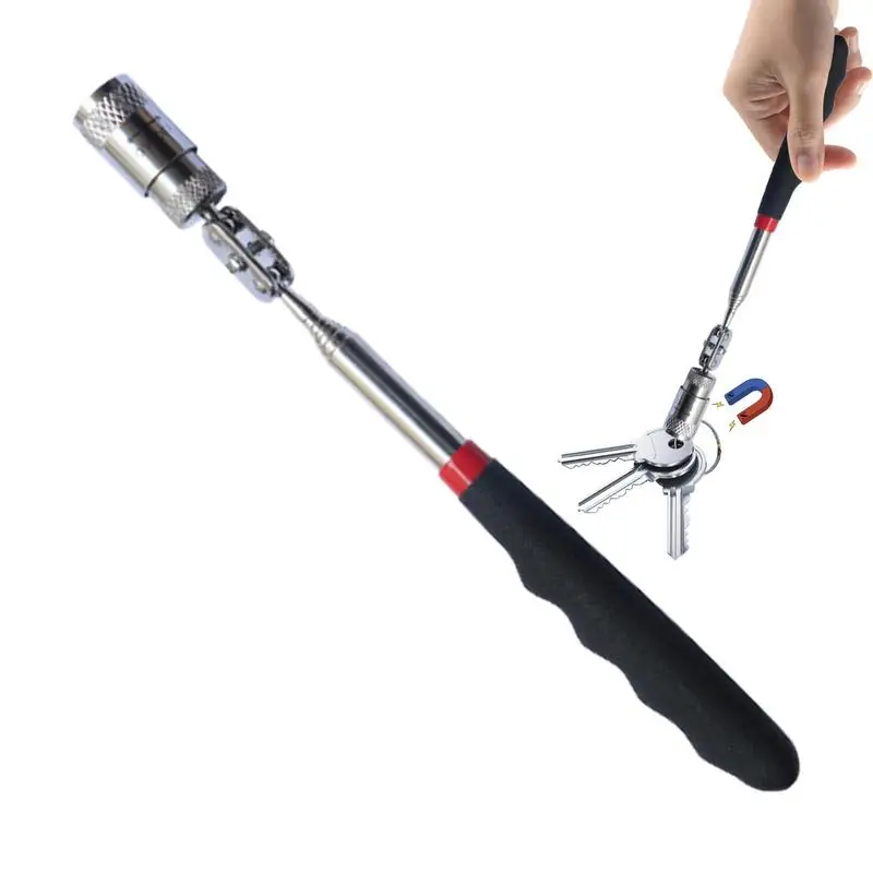 

Magnetic Pickup Tool Telescopic Adjustable Retractable Pickup Stick With LED Lights Stronger Suction Non Slip Handle For Cars