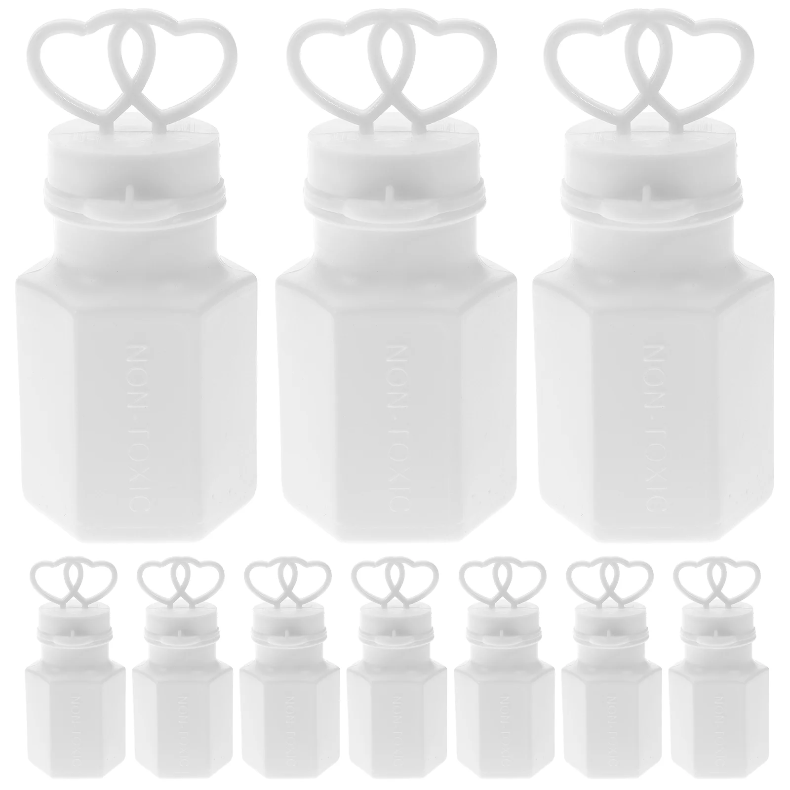 

16pcs Empty Bubble Bottle White Double Heart Bubble Bottle for Wedding Anniversary Engagement Bridal Celebration Party Favor