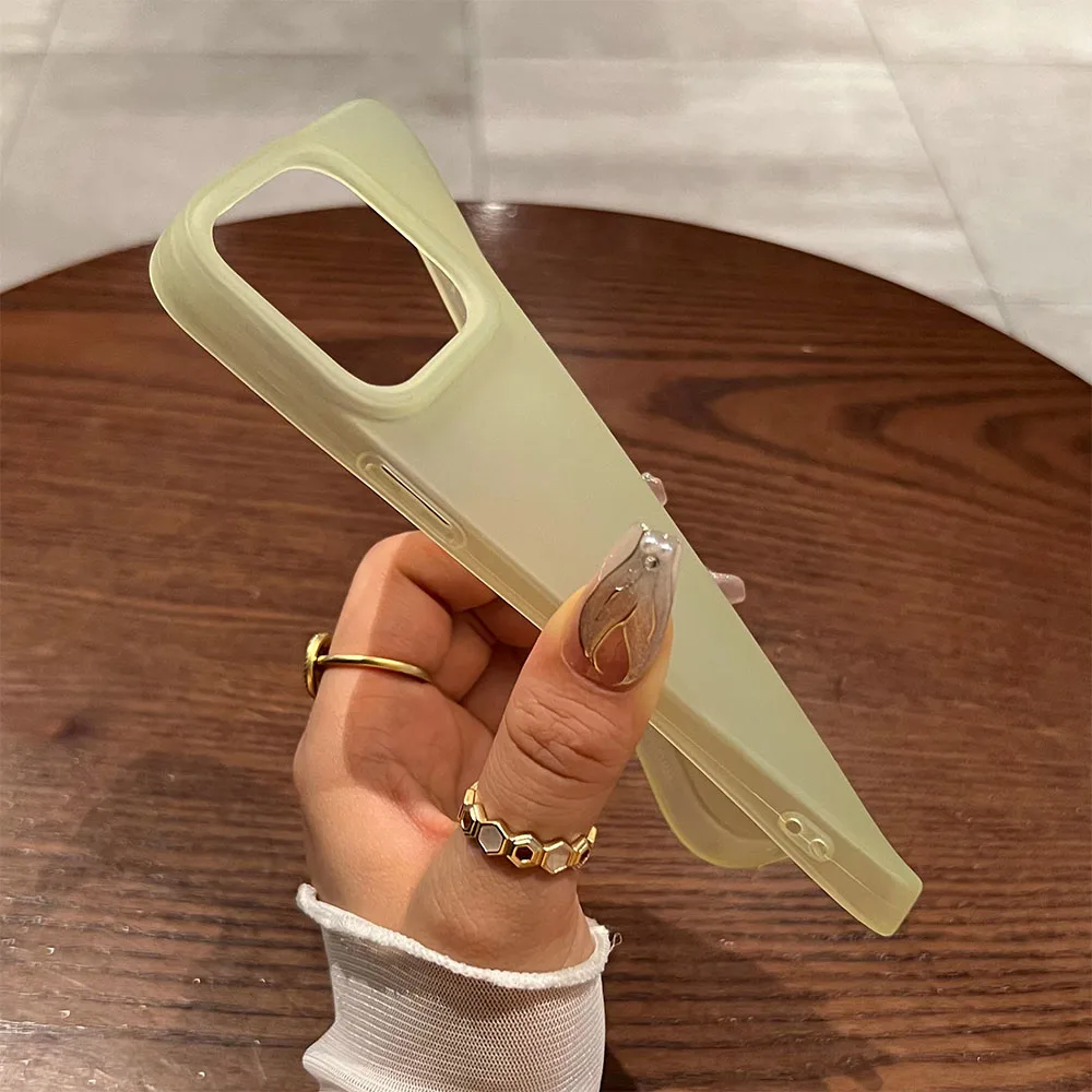 Soft Matte Candy Transparent Shockproof Silicone Phone Case