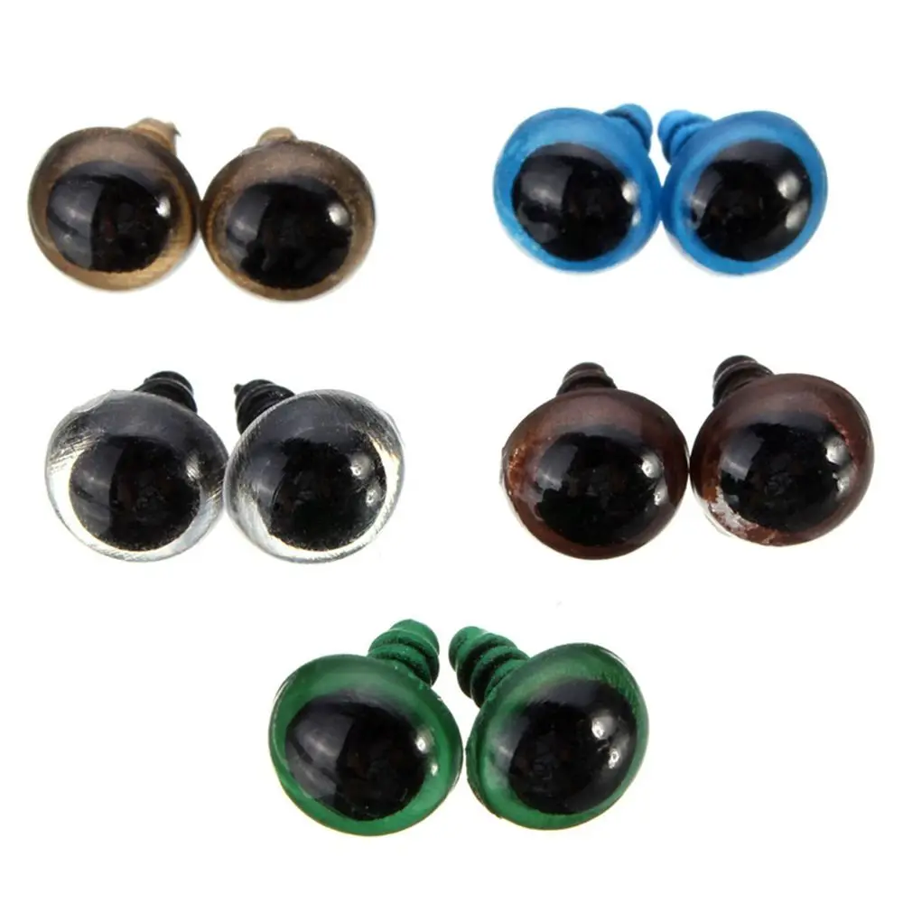 

Cute Stuffed Gifts Accessories Safety Mix Color Plastic Craft 8mm Doll Eyes Animal 100pcs