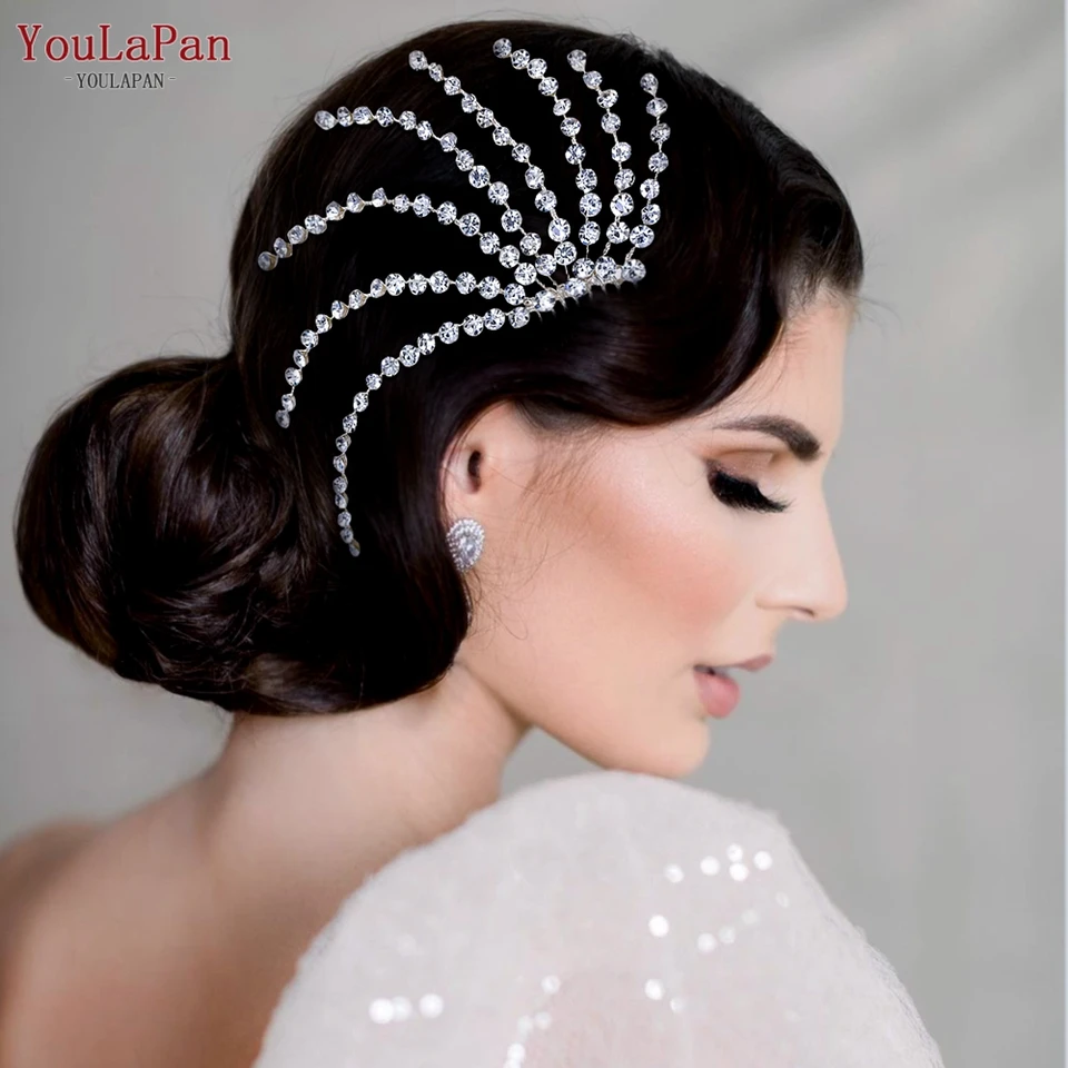 YouLaPan AB Rhinestone Comb For Woman Wedding Hair Accessories Bridesmaid Headdress Bride Headwear Girls Hairpin HP563_voghion.com