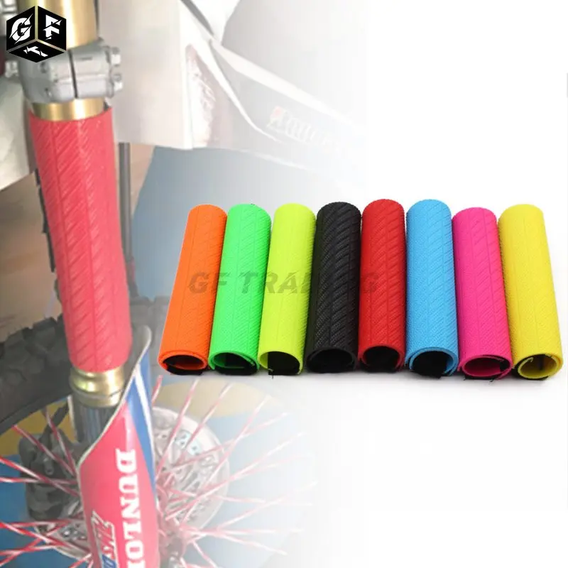 Universal Fit Upper Fork Protectors Rubber Wraps Gaiters Dirt Bike For