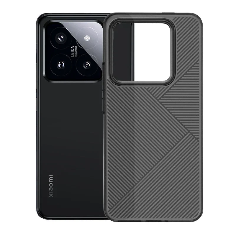 Geometric Matte Clear Stripe Slim Silicone Phone Case - Simple & Stylish Bumper Design