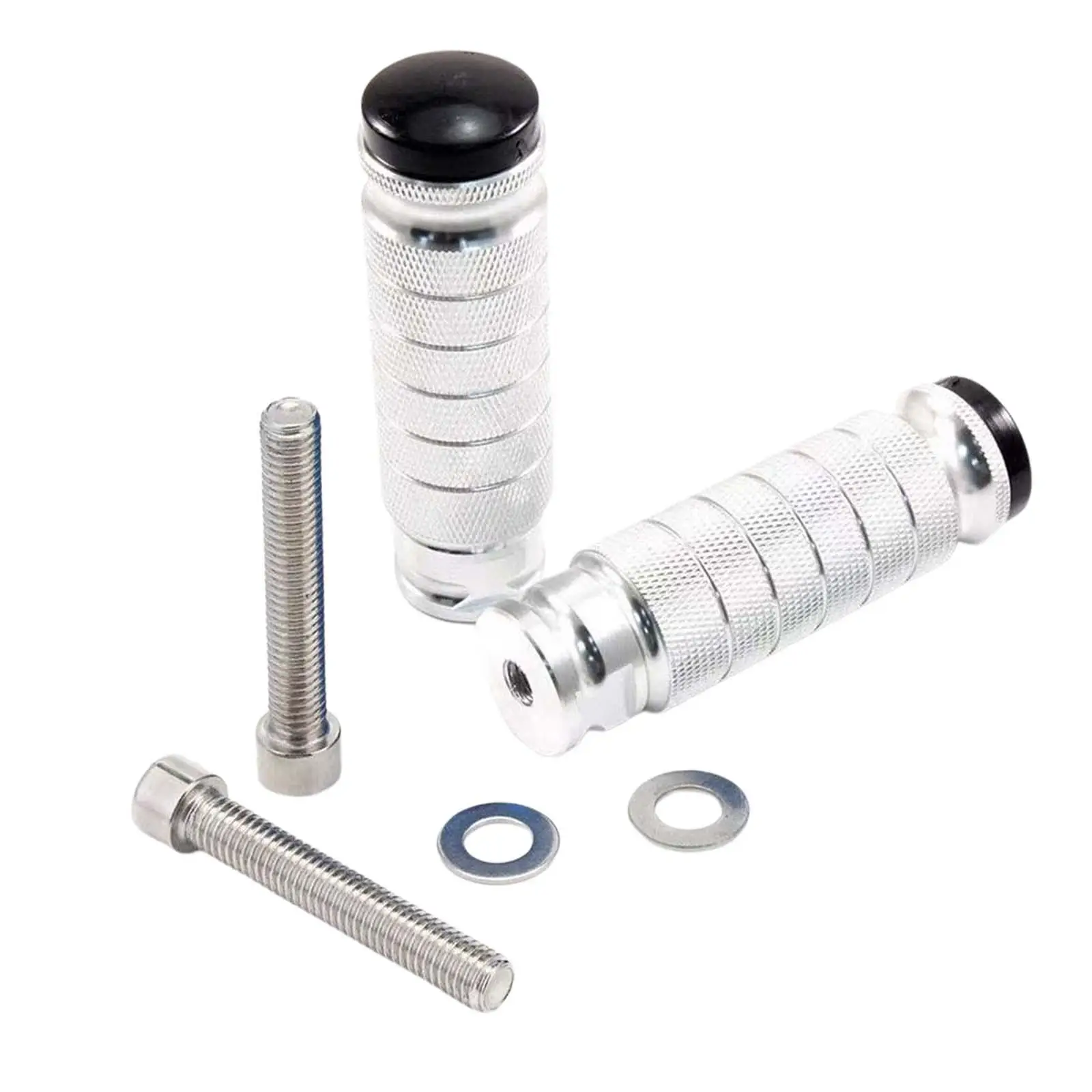 

2 Pieces Motorcycle Rear Footrests 8mm Screw Anti Slip Motorbike Accessories Universal Aluminum Replace Rearset Footpeg Foot Peg