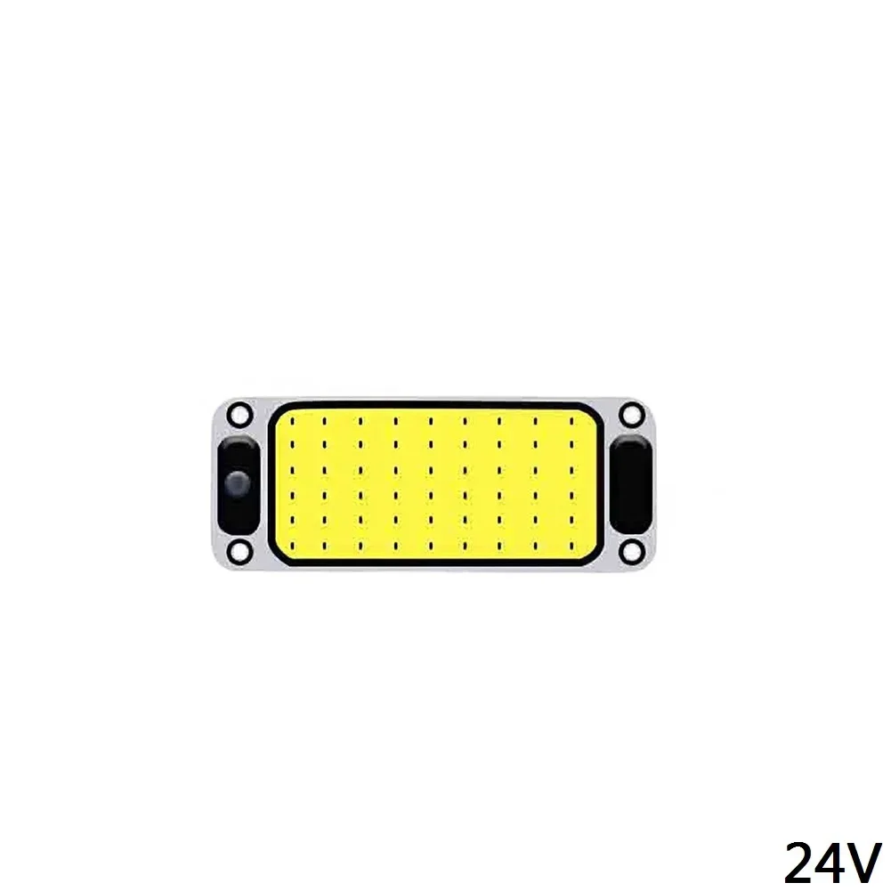 LCAUTFR 12-24V 2Pcs Luci LED Interni Auto COB Plafoniera con Interruttore on /off cavo di prolunga 108 COB RV luci da tetto per Camion Camper Furgone Bianco Freddo