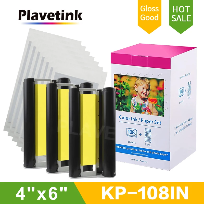 Plavetink KP108IN 3 Ink Cartridges Compatible for Canon Selphy Photo