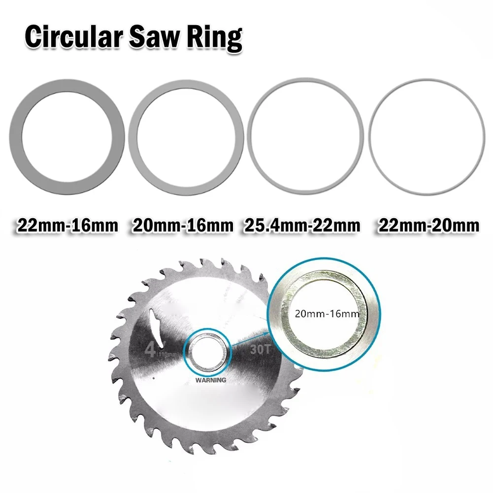 

Кольцо для циркулярной пилы, металлическое Сменное кольцо, серебристое, 4 размера, 4 шт.