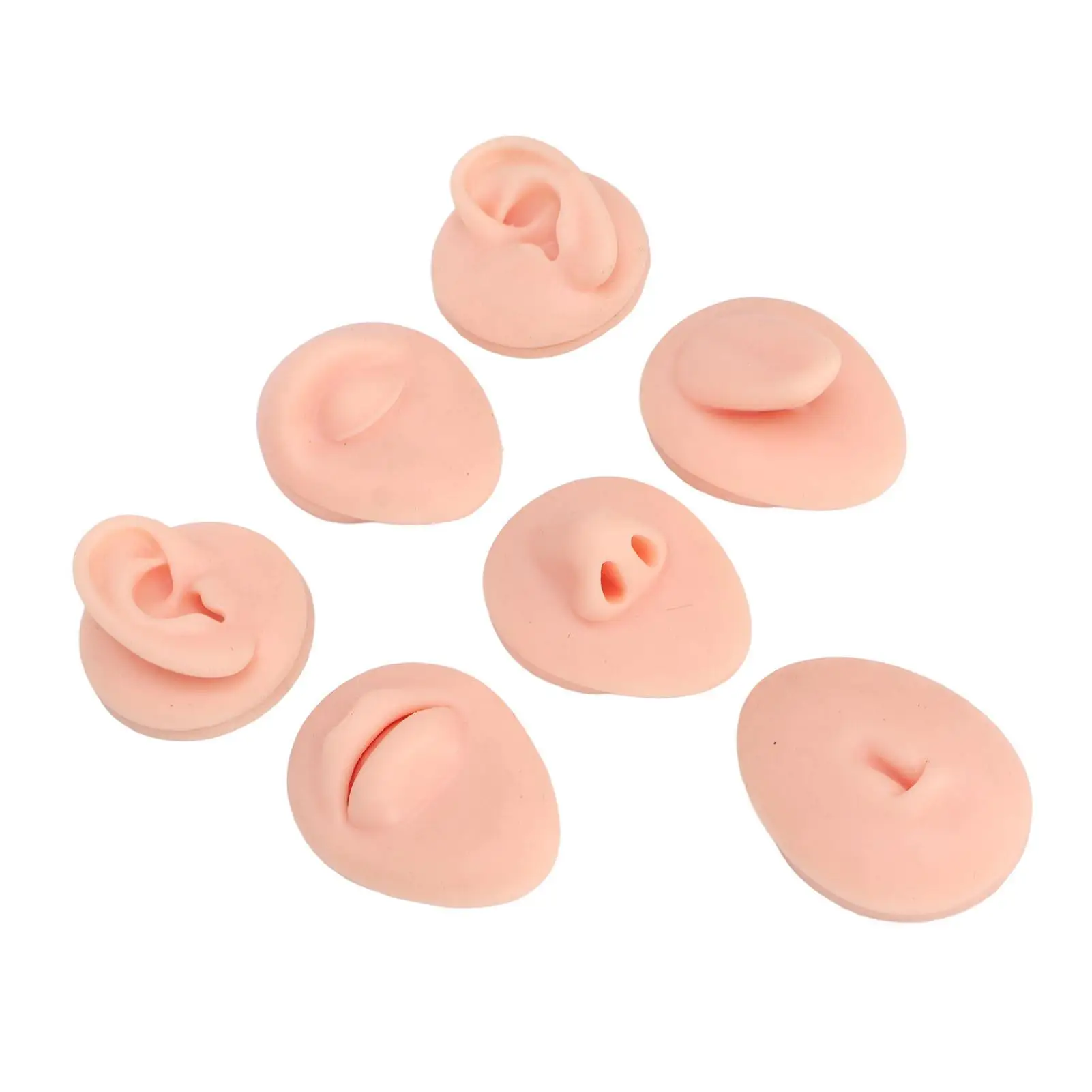 Silicone Temporary Tattoo Practice Model for Body Piercing-Ear, Eye, Nose, Mouth, Tongue & Belly Button