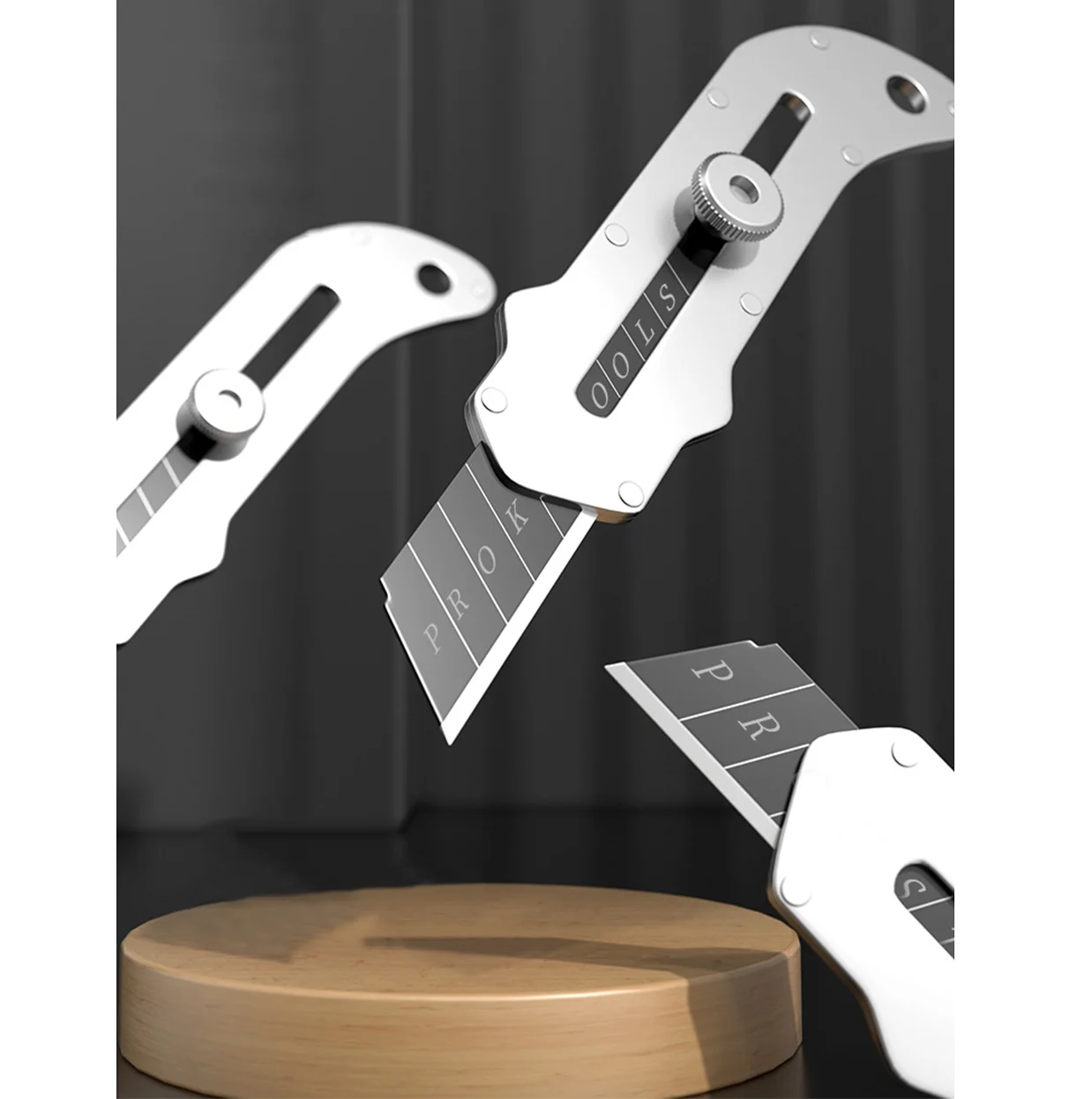 Professional Retractable Knife, Large Stainless Steel Wallpaper Utility Knife, Fast Cutting, Manual Lock, Heavy Tool Holder, utility knife