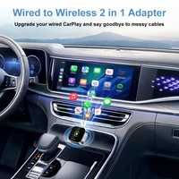Adaptateur CarPlay sans fil 2026 2-en-1 : Dongle filaire vers sans fil pour Apple et Android Auto, Plug and Play, Accessoire universel pour voiture 6