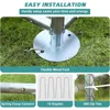 Large Metal Chicken Coop Run, Walk-in Enclosure Poultry Hen Run House, Spire Shaped Chicken Pen with Waterproof &Anti-UV Cover 6