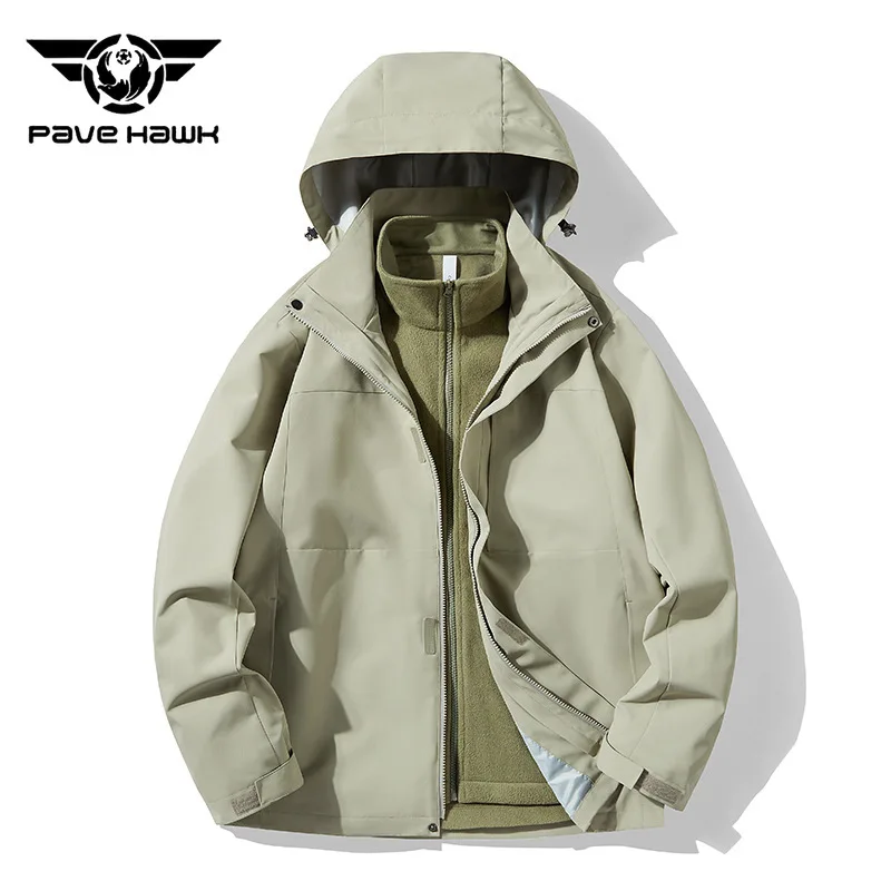 Куртка для пары трех в одном, водонепроницаемая ветрозащитная износостойкая теплая куртка с капюшоном, уличные куртки для альпинизма, кемпинга, рыбалки