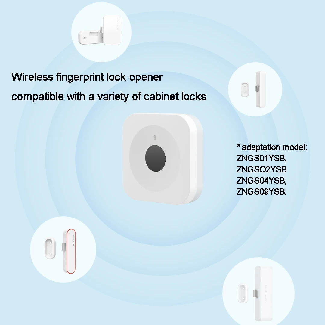 YEELOCK 스마트 서랍 캐비닛 잠금장치 프로 무선 지문 인식 NFC 블루투스 잠금해제 펀칭이 필요하지 않음 mijia 앱과 호환 가능