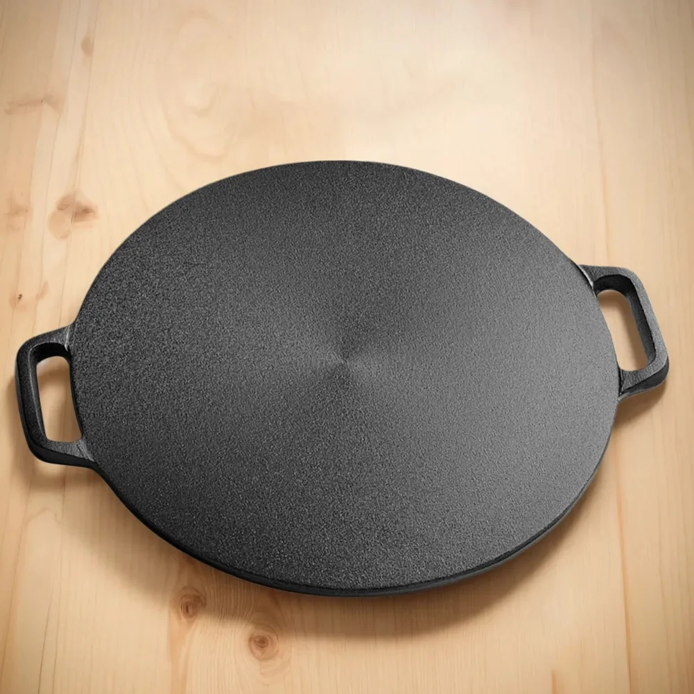 Pancake Pan Non Stick Cast Iron Skillet with Handle Baking BBQ Grill for Home Kitchen