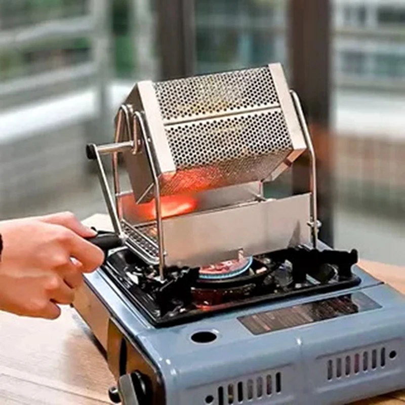 Manual Coffee Roaster Stainless Steel Drum Type Coffee Bean Roaster Machine For Grains Beans Peanuts Nuts