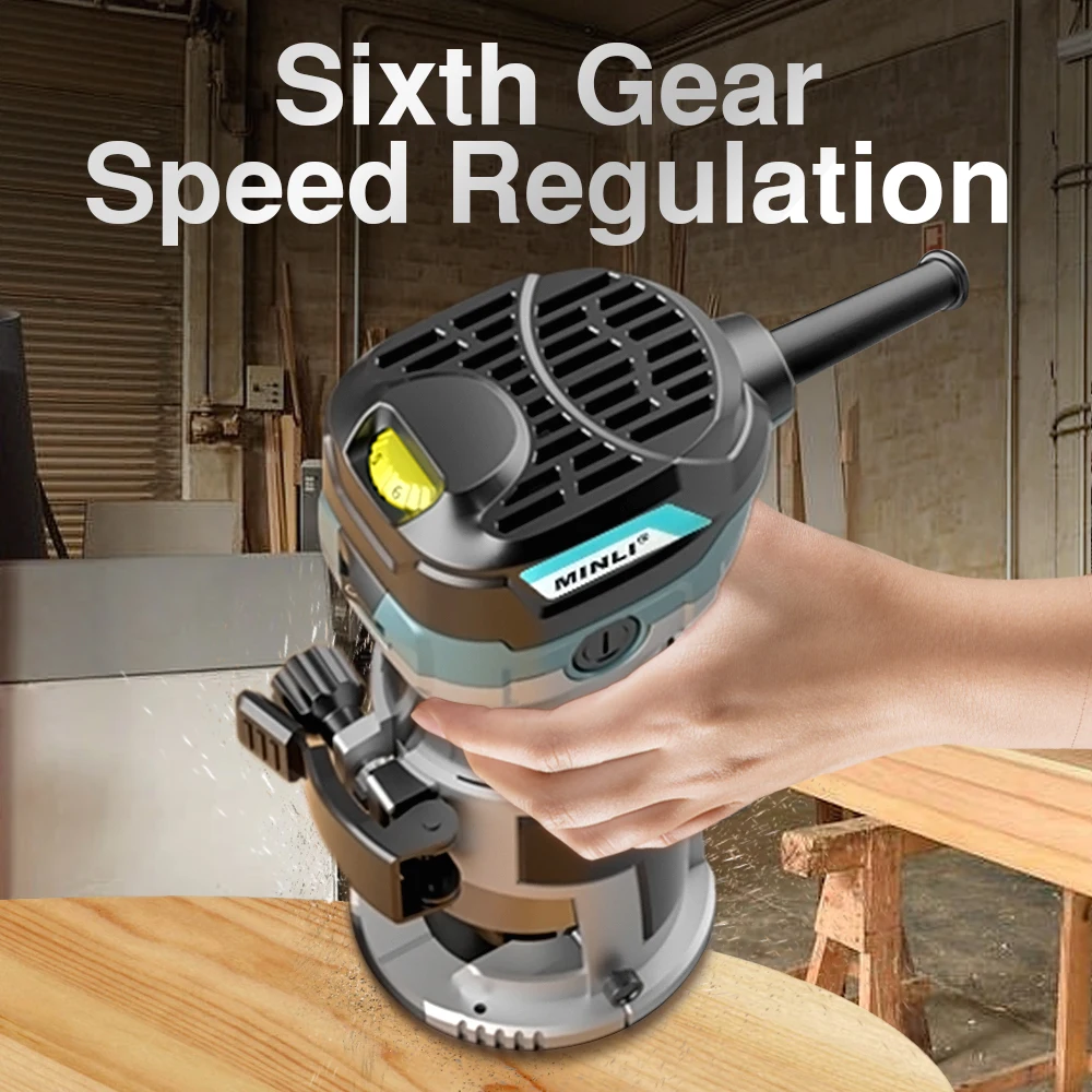 220V 710W Electric Trimmer Router Wood Milling Cutter Engraving Machine Carpentry Manual Trimming Woodworking Laminate Trimmer woodworking tools,wood router,plunge router