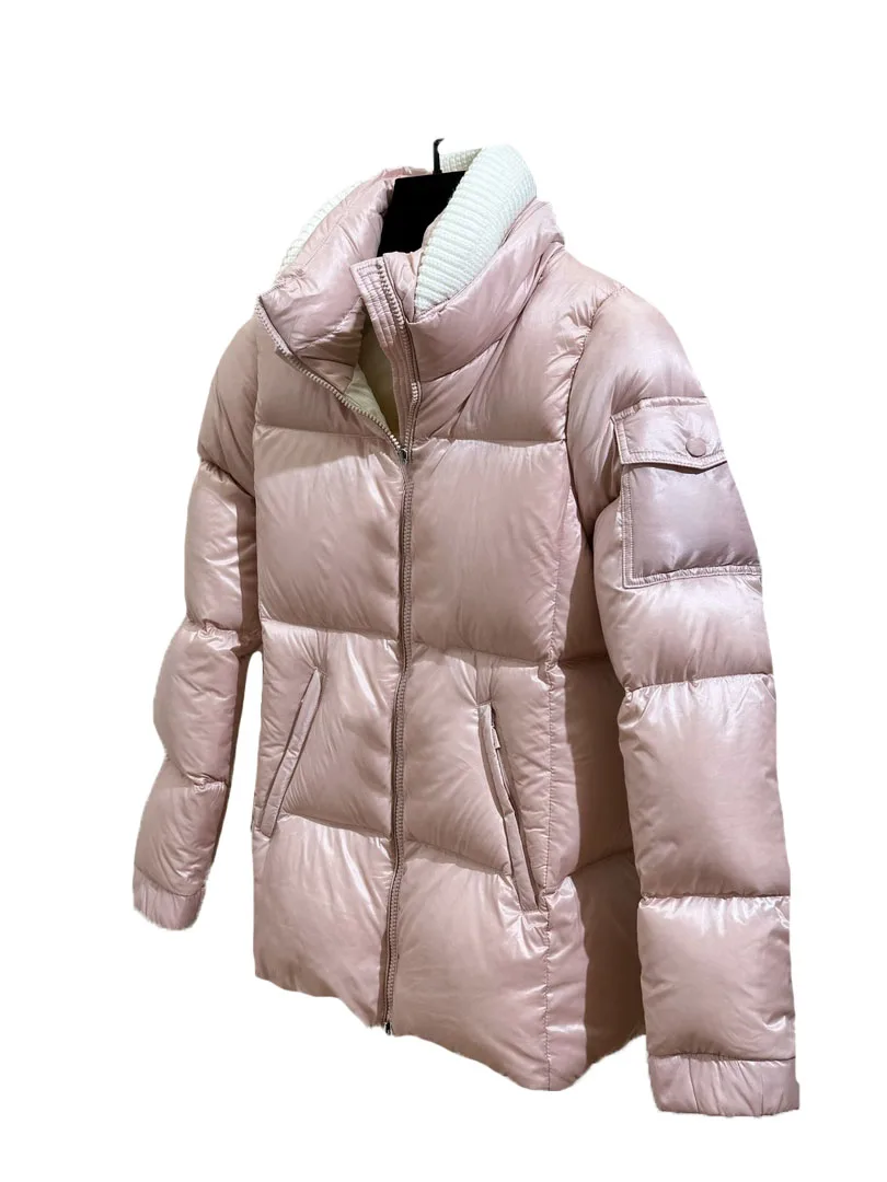 

Down jacket lapel short loose fit solid color design warm and comfortable 2023 winter new 1120