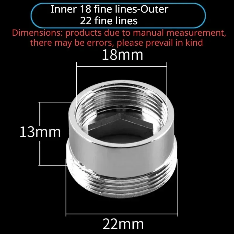 Faucet Adapter 22 Turn 16 18 20 22 24 26 28 30 32mm Internal and External Fine Tooth Faucet Conversion Thread Accessories faucet adapter
