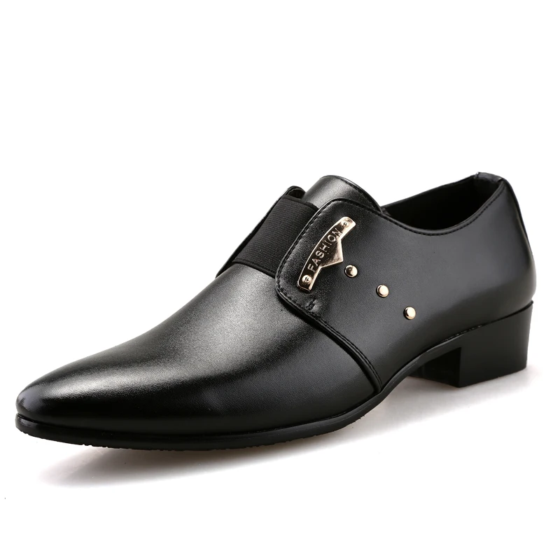 Junjarm Men Formal Shoes Mens Slip-on 